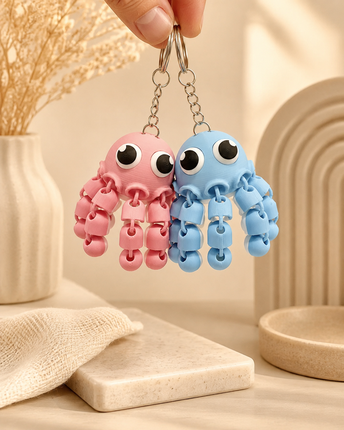 Octopus Fidget Keychain