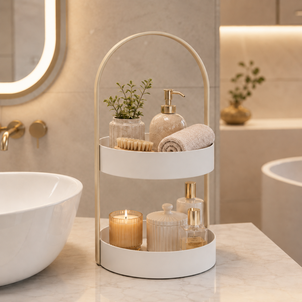 Two-Tier Bathroom Organizer