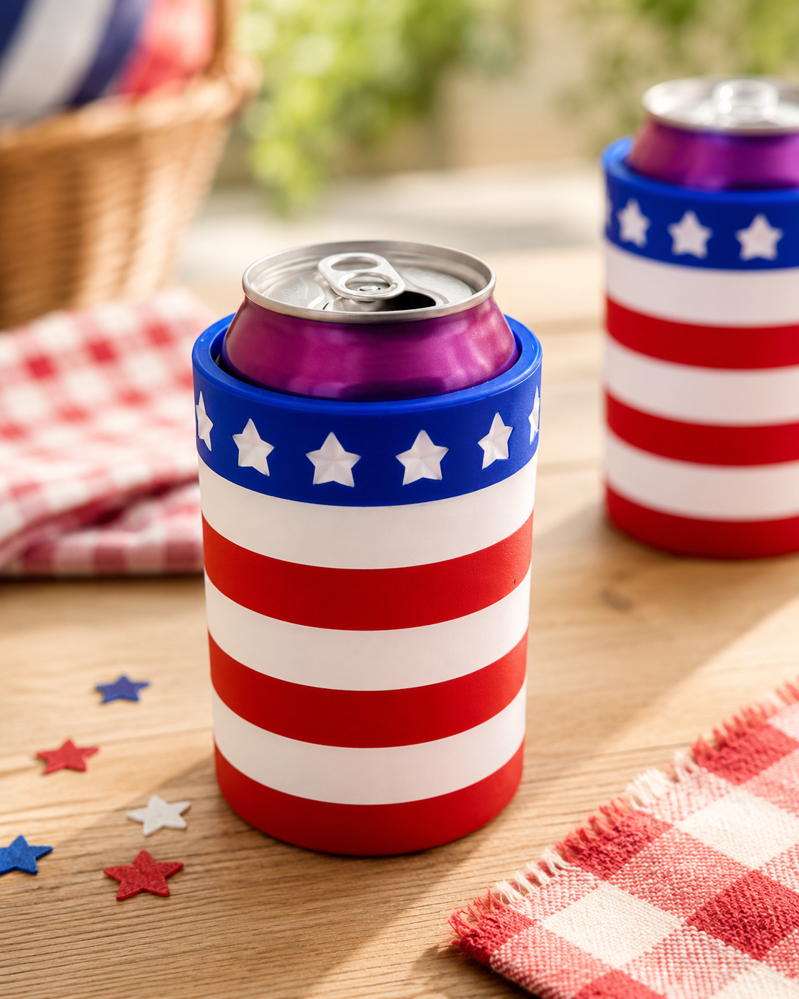 American Flag Can Holder